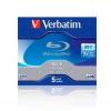VERBATIM BLURAY LTH LEVY 5kpl 25GB BD-R Single Layer 2X JewelCase, Hard Coat -pinta, AZO