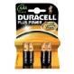 DURACELL PLUS POWER AAA Alkaliparisto 4kpl, LR03 MN2400K4 1,5V