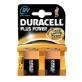 DURACELL PLUS POWER 9V Alkaliparisto 2kpl, 9V MN1604K2