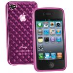 CELLULARLINE GLAM PUHELINSUOJA + N�YT�NSUOJA, t�sm�istuva Apple iPhone 4 malleihin, pinkki