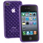 CELLULARLINE GLAM PUHELINSUOJA + N�YT�NSUOJA, t�sm�istuva Apple iPhone 4 malleihin, violetti