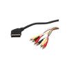 21p scart plug - 2 phono plugs & 4 phono plugs