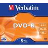 VERBATIM DVD-R LEVY 5kpl 4,7GB  DVD-R Verbatim, General, 16X