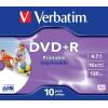 VERBATIM DVD+R LEVY 10kpl 4,7GB DVD+R Verbatim 16X