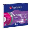VERBATIM DVD+R LEVY 5kpl 4,7GB DVD+R Verbatim 16X Colour 5 pack SlimCase
