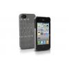 SBS Puhelinsuoja, TOON, LFCW40GGS, iPhone4/4S, harmaa, valkoinen kuviointi, kovaa ja kest�v�� muovia