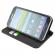 WAVE \"Book case\" kotelo. Musta t�sm�istuva kotelo Samsung Galaxy S5 Mini G800