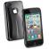 CELLULARLINE \"SHOCKING\" PUHELINSUOJA + N�YT�NSUOJA, t�sm�istuva Apple iPhone 4 malleihin, musta