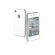 SBS Puhelinsuoja, Satiny, TE0SCR40W, iPhone4/4S, valkoinen, muovia jossa satiininen pinta