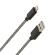 Wave Punottu lataava datakaapeli USB-A -> Apple Lightning (MFI), 1,5m, Mustavalkoinen