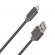 Wave Metallipunottu lataava datakaapeli USB-A -> Apple Lightning (MFI), 1,5m, Tummanharmaa