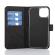 Wave Flap Book Case, Apple iPhone 14, Musta