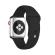 Wave Silikoniranneke, Apple Watch 42mm / Apple Watch 44mm, Musta