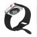 Wave Silikoniranneke, Apple Watch 42mm / Apple Watch 44mm, Musta