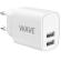 WAVE VERKKOLATURISOVITIN 2 x USB 17W, Valkoinen