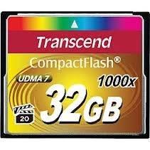 TRANSCEND Compact Flash Muistikortti 32GB (1000x)