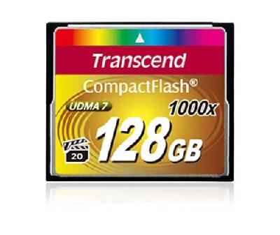 TRANSCEND Compact Flash Muistikortti 128GB (1000x)