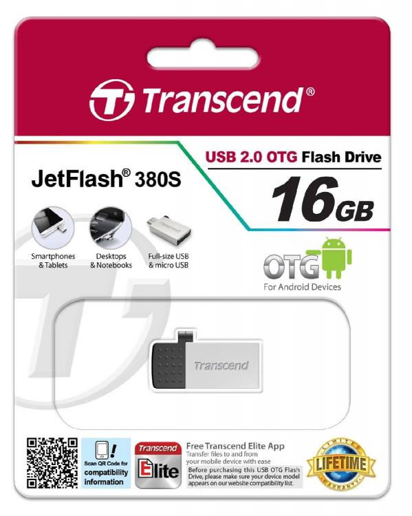 TRANSCEND MUISTITIKKU JETFLASH 380S 16GB SILVER