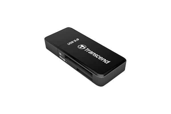 TRANSCEND TS-RDF5K USB 3.0 Muistikortinlukija SD- ja MicroSD korteille. MUSTA