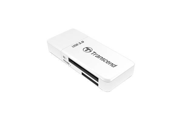 TRANSCEND TS-RDF5W USB 3.0 Muistikortinlukija SD- ja MicroSD korteille. VALKOINEN