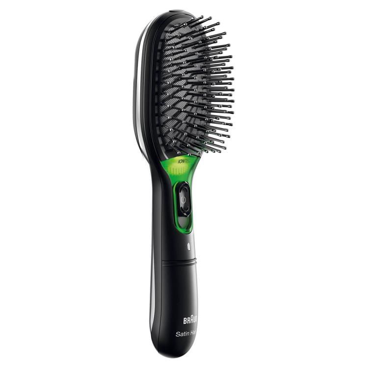 BRAUN HIUSHARJA - BR750 BLACK SATIN HAIR BRUSH SB 7 Satin Hair Brush IONTEC