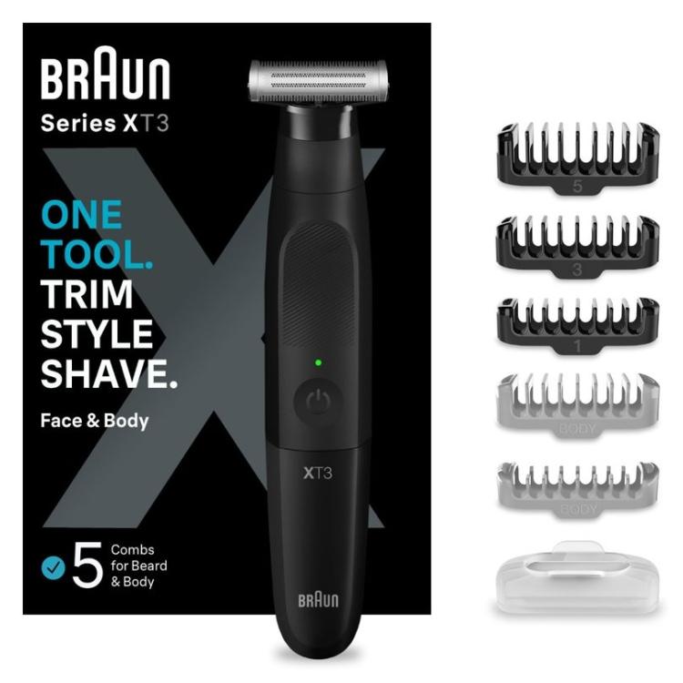 BRAUN XT3200 HYBRIDITRIMMERI KASVOILLE JA VARTALOLLE SERIES-X