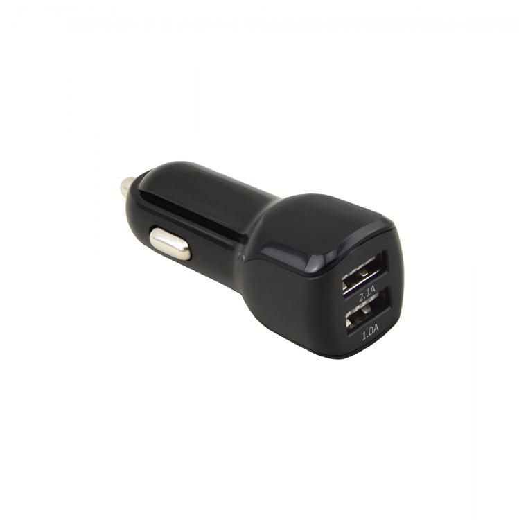 CharGo Autolaturi, 2 x USB (10W), Musta