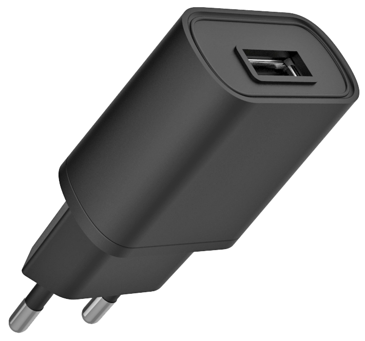 CharGo Verkkolaturi, 1 x USB (12W), Musta