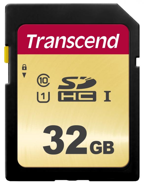 TRANSCEND 32GB UHS-I U1 SD Card, MLC
